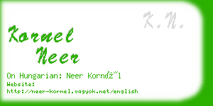 kornel neer business card